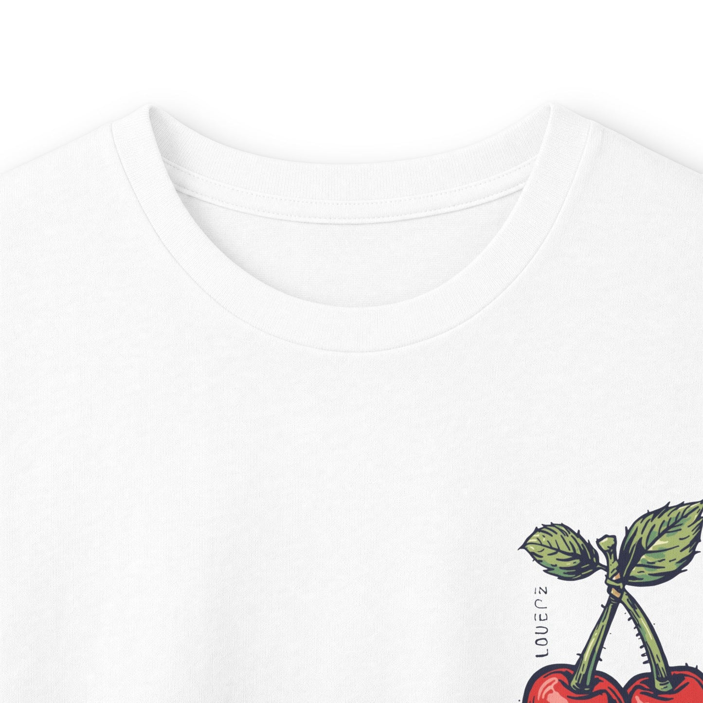 Long Sleeve Tee — 'LOUICERN' Cherry Graphic with French & English Quote