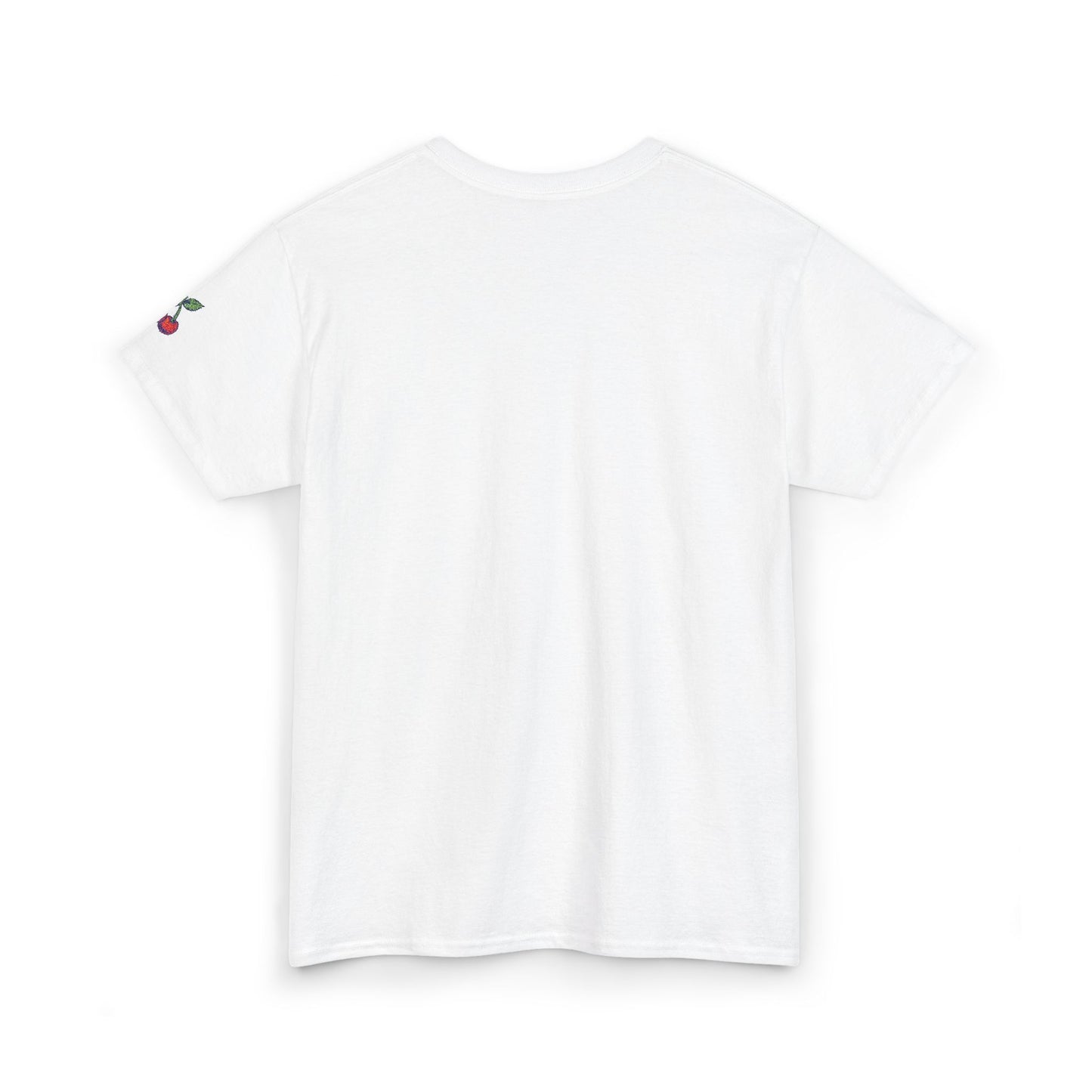 Louicern Rose Logo Tee — White Graphic Cotton T-Shirt